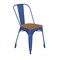 Flash Furniture Blue Metal Stack Chair with Teak Poly Resin Seat CH-31230-BL-PL1T-GG - alternate 10